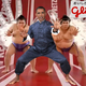 A scene from the president's advertisement for Glico Pretz Ham & Cheese.